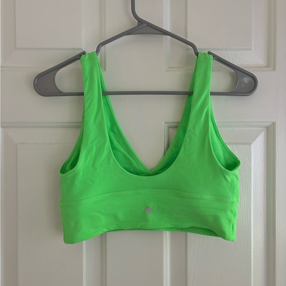 lululemon align v neck bra light support a/b cup in pistachio size 8! - Picture 2 of 3